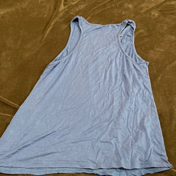 blue v neck tank top - Picture 2 of 2